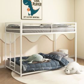Same as B083P160613 Adam Sturdy Twin over Twin Metal Bunk White for Kids and Adult, Low Profile and Easy Climbing with Stable Ladder
