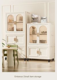 25.59" Side Wide Folding Wardrobe , 25.59"Ã—15.75"Ã—57.09", with Magnetic Door