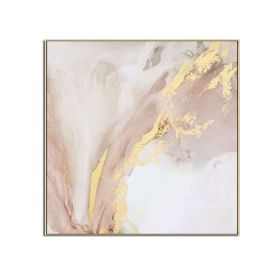 Hand Painted Modern Golden Oil Paintings On Canvas Wall Art Abstract for Living Room Home Decoration Gold Art Poster No Frame (size: 150x150cm)